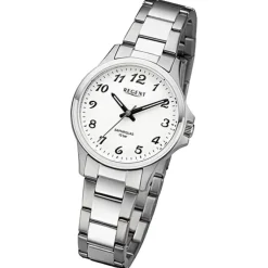 Regent Damen Armbanduhr Analog Metallarmband silber URF1459
