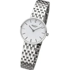 Regent Damen Armbanduhr Analog Metallarmband silber URF1485