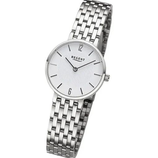 Regent Damen Armbanduhr Analog Metallarmband silber URF1485
