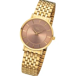 Regent Damen Armbanduhr Analog Metallarmband gold URF1494
