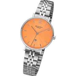 Regent Damen Armbanduhr Analog Metallarmband silber URF1496