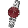 Regent Damen Armbanduhr Analog Metallarmband silber URF1497