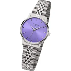 Regent Damen Armbanduhr Analog Metallarmband silber URF1499