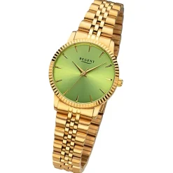 Regent Damen Armbanduhr Analog Metallarmband gold URF1500