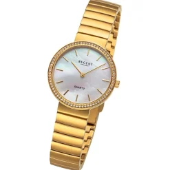 Regent Damen Armbanduhr Analog Metallarmband gold URF1506