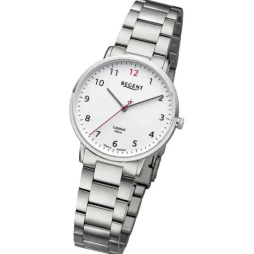 Regent Damen Armbanduhr Analog Metallarmband silber URGM2304