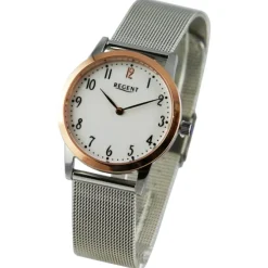 Regent Damen Armbanduhr Analog Metallarmband silber UR2253174