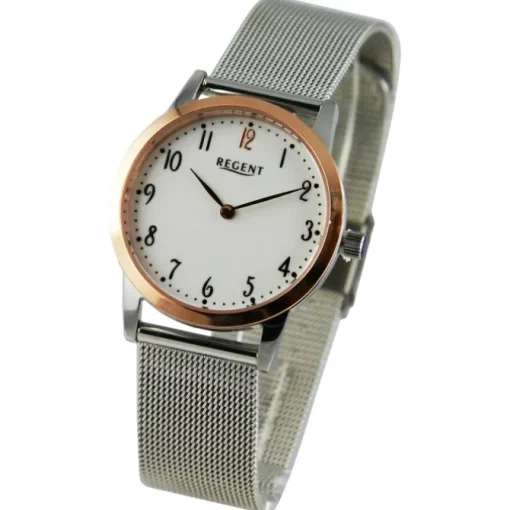 Regent Damen Armbanduhr Analog Metallarmband silber UR2253174