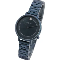 Regent Damen Armbanduhr Analog Metallarmband blau UR2252546