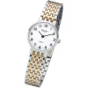 Regent Damen Armbanduhr Analog F-1158 Quarz-Uhr Metall silber gold URF1158