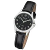 Regent Damen Armbanduhr Analog 2112419 Quarz-Uhr Leder schwarz UR2112419