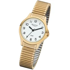 Regent Damen Armbanduhr Analog 2243489 Quarz-Uhr Metall gold UR2243489
