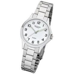 Regent Damen Armbanduhr Analog 2252410 Quarz-Uhr Metall silber UR2252410