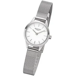 Regent Damen Armbanduhr Analog F-1165 Quarz-Uhr Metall silber URF1165