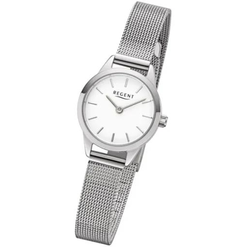 Regent Damen Armbanduhr Analog F-1165 Quarz-Uhr Metall silber URF1165