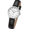 Regent Damen Armbanduhr Analog Lederarmband schwarz URF1426
