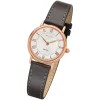 Regent Damen Armbanduhr Analog GM-1604 Quarz-Uhr Leder grau URGM1604