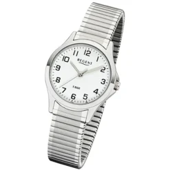 Regent Damen Armbanduhr Analog 2242424 Quarz-Uhr Metall silber UR2242424
