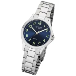 Regent Damen Armbanduhr Analog 2252407 Quarz-Uhr Metall silber UR2252407