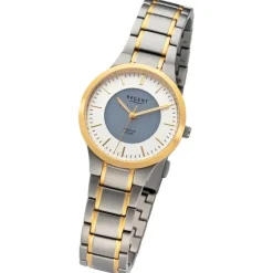 Regent Damen Armbanduhr Analog Metallarmband silber gold URBA713