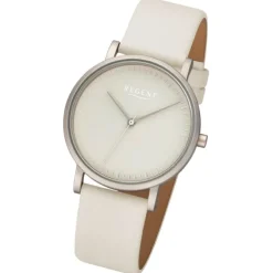 Regent Damen Armbanduhr Analog Lederarmband beige URBA803