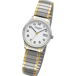 Regent Damen Armbanduhr Analog Edelstahlarmband gold silber URF1514