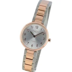 Regent Damen Armbanduhr Analog Metallarmband rosegold silber UR2192518