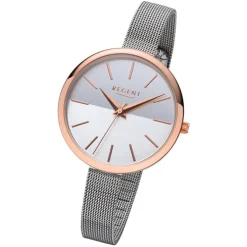 Regent Damen Armbanduhr Analog F-1170 Quarz-Uhr Metall silber URF1170