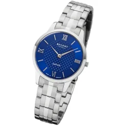 Regent Damen Armbanduhr Analog GM-1625 Quarz-Uhr Metall silber URGM1625