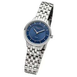 Regent Damen Armbanduhr Analog GM-2126 Quarz-Uhr Metallband silber URGM2126