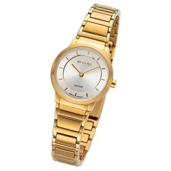 Regent Damen Armbanduhr Analog GM-2132 Quarz-Uhr Metallband gold URGM2132