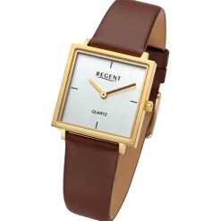 Regent Damen Armbanduhr Analog Lederarmband braun UR2154097