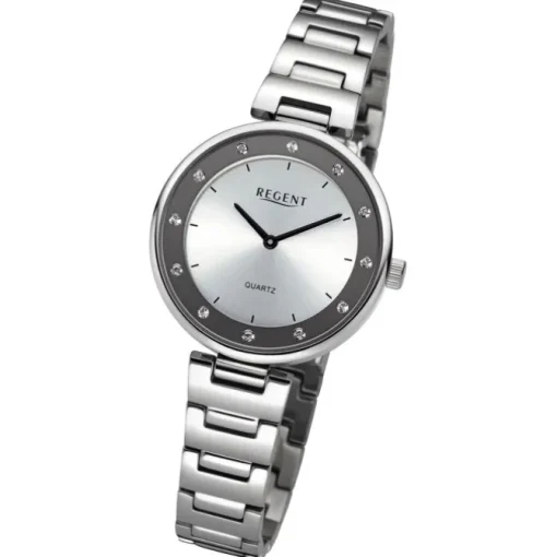 Regent Damen Armbanduhr Analog Metallarmband silber UR2254040