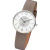 Regent Damen Armbanduhr Analog Lederarmband taupe URBA718