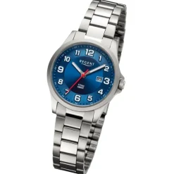 Regent Damen Armbanduhr Analog Metallarmband silber URBA778