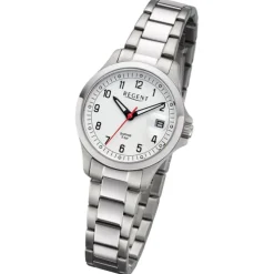 Regent Damen Armbanduhr Analog Metallarmband silber URBA786