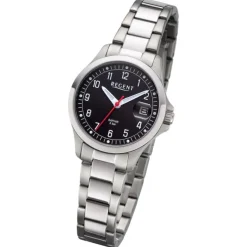 Regent Damen Armbanduhr Analog Metallarmband silber URBA788