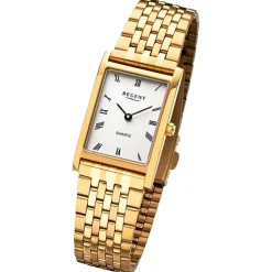 Regent Damen Armbanduhr Analog Metallarmband gold URF1333