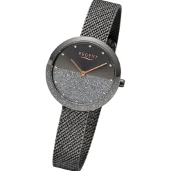 Regent Damen Armbanduhr Analog Metallarmband schwarz UR2252542