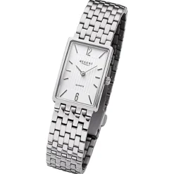 Regent Damen Armbanduhr Analog Metallarmband silber URF1343