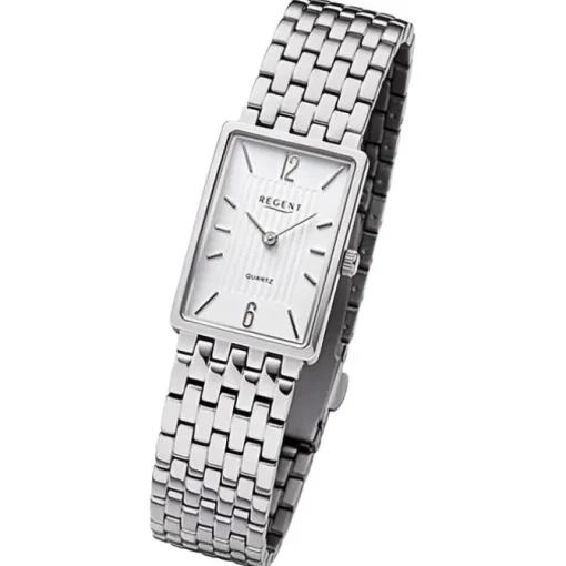 Regent Damen Armbanduhr Analog Metallarmband silber URF1343