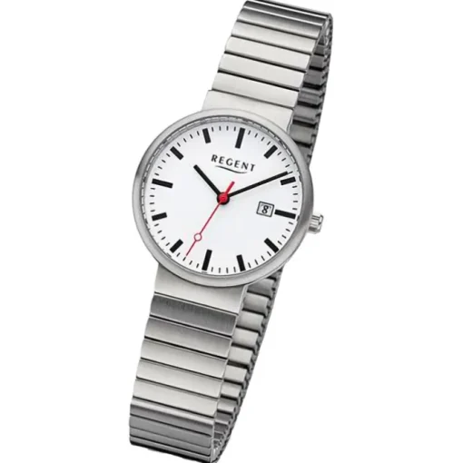 Regent Damen Armbanduhr Analog Edelstahlarmband silber URF1359
