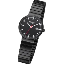 Regent Damen Armbanduhr Analog Edelstahlarmband schwarz URF1360