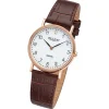Regent Damen Armbanduhr Analog Lederarmband braun URF1431