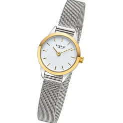 Regent Damen Armbanduhr Analog Metallarmband silber URF1442
