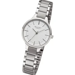 Regent Damen Armbanduhr Analog Metallarmband silber grau URF1502