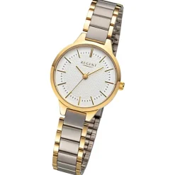 Regent Damen Armbanduhr Analog Metallarmband gold silber URF1503