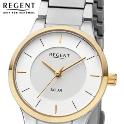 Regent Damen Armbanduhr Analog Metallarmband silber URBA729