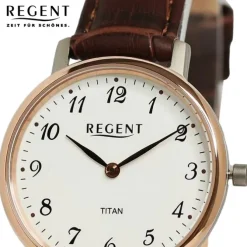 Regent Damen Armbanduhr Analog Lederarmband braun UR2094054