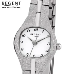 Regent Damen Armbanduhr Analog F-626 Quarz-Uhr Metall silber URF626